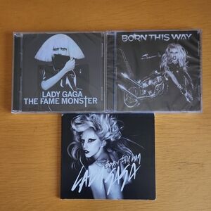 Lady Gaga - Born This Way, Born This Way Remixes & The Fame Monster CDs Lot of 3